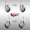 Service Caster 4 Inch 316SS Thermoplastic Rubber 12mm Threaded Stem Caster Brake SCC, 2PK SCC-SS316TS20S414-TPRB-M1215-2-TLB-2 - alternate 4